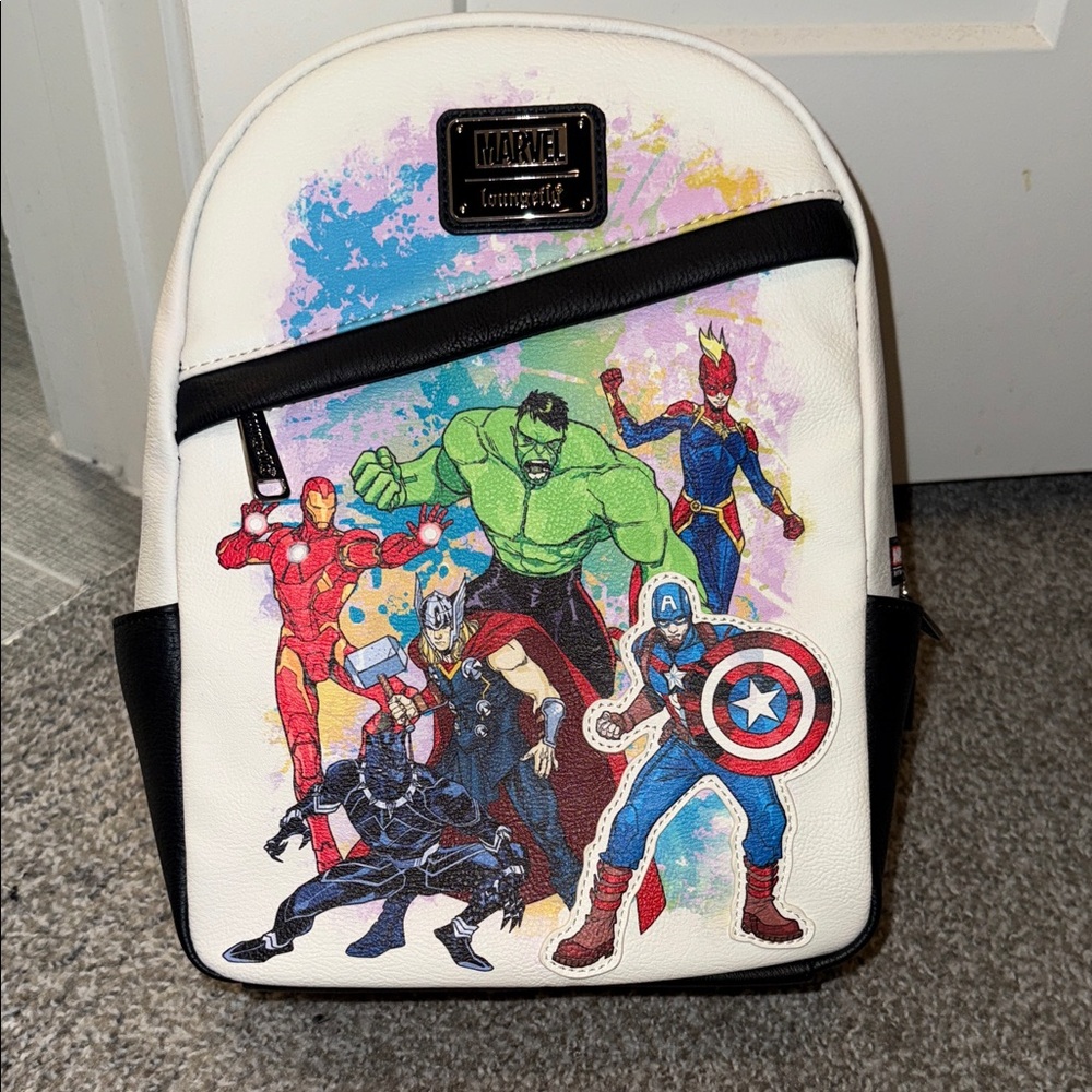 Lounge fly Marvel Superheroes Colorful White Backpack